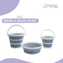Ver imagem 2 de Kit lavanderia 2 baldes dobráveis 5L e 10L bacia 8L Simplo