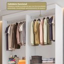 Ver imagem 6 de Guarda-Roupa Closet 2 Módulos Roupeiro sem Portas 4 Gavetas Versatille Yescasa