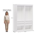 Ver imagem 3 de Guarda-Roupa Closet 2 Módulos Roupeiro sem Portas 4 Gavetas Versatille Yescasa