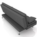 Ver imagem 7 de Sofá Cama para Sala de Estar Quarto 193cm Lia M03 Linho Chumbo - Lyam Decor