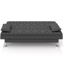 Ver imagem 3 de Sofá Cama para Sala de Estar Quarto 193cm Lia M03 Linho Chumbo - Lyam Decor
