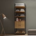 Ver imagem 1 de Closet 1 Torre 2 Gavetas Industrial Tw401 Freijó Preto Fosco Dalla Costa