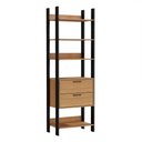 Ver imagem 2 de Closet 1 Torre 2 Gavetas Industrial Tw401 Freijó Preto Fosco Dalla Costa