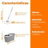 Mop Esfregão Giratório com Balde e Refil 13l - Rio Home Branco - 8