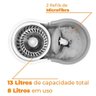 Mop Esfregão Giratório com Balde e Refil 13l - Rio Home Branco - 5