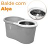 Mop Esfregão Giratório com Balde e Refil 13l - Rio Home Branco - 6