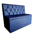 Ver imagem 1 de Poltrona Sofa Booth 1,50cm Azul Marinho Caoitine Á Mão Sku159
