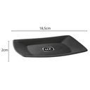 Ver imagem 4 de Kit 2 Pratos Plásticos 22,5 e 18,5cm Pretos Quadrados Cozinha Servir Petiscos