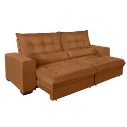 Sofá Retrátil e Reclinável 2,50m Molas Ensacadas Suede Miami - Sofá Casa - 1