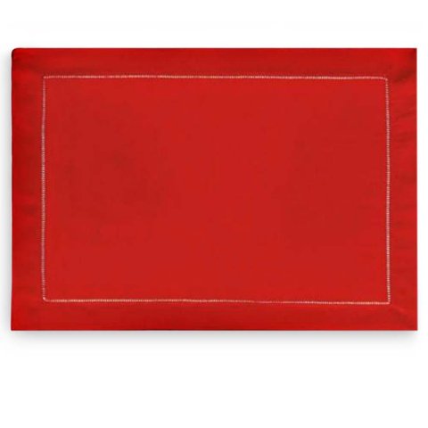 Lugar Americano Avulso Retangular 30x45cm Linho - Copa e Cia Vermelho