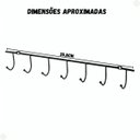 Ver imagem 4 de Suporte Multiuso para Parede Preto com 7 Ganchos 35,8cmx4,7x4cm Mor