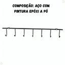 Ver imagem 5 de Suporte Multiuso para Parede Preto com 7 Ganchos 35,8cmx4,7x4cm Mor