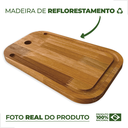 Ver imagem 7 de Tábua Corte Carne Churrasco Madeira Eucalipto Grande Rústica Canaleta Servir Frios Petiscos