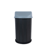 Lixeira Madeira Plástica 100 Litros - 70 Cm:cinza/cinza - 3