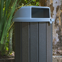 Ver imagem 2 de Lixeira Madeira Plástica 100 Litros - 70 Cm:cinza/cinza