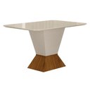Ver imagem 1 de Mesa de Jantar Larissa 120x80 Off White Freijó - Leifer Móveis