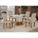 Ver imagem 3 de Mesa de Jantar Larissa 120x80 Off White Freijó - Leifer Móveis