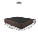 Ver imagem 4 de Cama Box Baú Casal Bipartido 138x188x42cm Courino Linho com Pistão a Gás