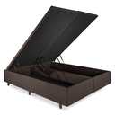 Ver imagem 6 de Cama Box Baú Casal Bipartido 138x188x42cm Courino Linho com Pistão a Gás