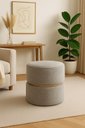 Ver imagem 1 de Puff Cinta no Meio Decorativa Cinza Linho