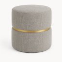 Ver imagem 2 de Puff Cinta no Meio Decorativa Cinza Linho