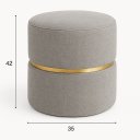 Ver imagem 2 de Puff Cinta no Meio Decorativa Cinza Linho