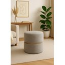 Ver imagem 1 de Puff Cinta no Meio Decorativa Cinza Linho