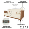 Sofá Modular 3 Lugares Filipi 2,12m Corino Bege - Corino Terracota - 6