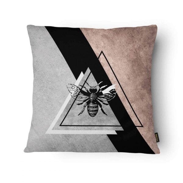Capa para Almofada 43x43cm Abelha Silk Home Belchior - 1