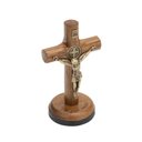 Ver imagem 3 de Crucifixo de Mesa Foi por Você Medalha de São Bento 7 Cm