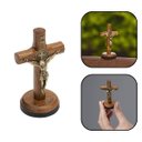 Ver imagem 2 de Crucifixo de Mesa Foi por Você Medalha de São Bento 7 Cm