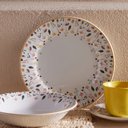 Ver imagem 3 de Conjunto 8 Pratos Raso Cerâmica Ashley 24,2cm Amarelo