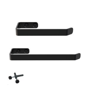 Kit Porta Papel Higiênico e Toalha de Rosto Preto Fs.plus