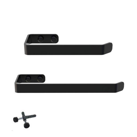 Kit Porta Papel Higiênico e Toalha de Rosto Preto Fs.plus