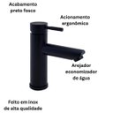 Ver imagem 4 de Misturador Monocomando de Banheiro Linha Luxor Preto Fosco 2017
