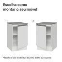 Ver imagem 4 de Balcão de Cozinha 50cm 1 Porta Branco Glamy Madesa