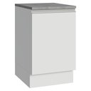 Ver imagem 1 de Balcão de Cozinha 50cm 1 Porta Branco Glamy Madesa