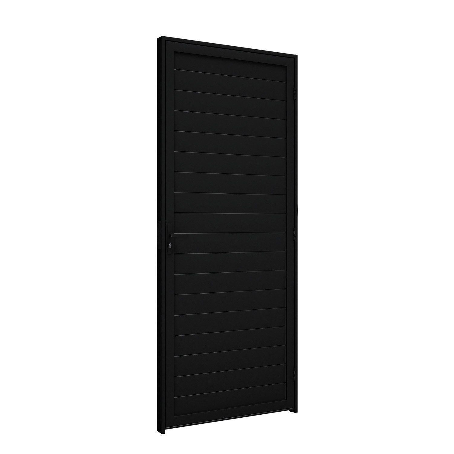 Porta de Alumínio de Giro Lambri com Maçaneta 215x75cm Abertura