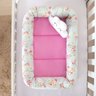 Ninho Bebê Redutor Berço Menina Rosa 3 Peças 100% Algodão com Almofada Nuvem - 3
