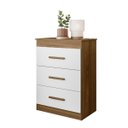 Ver imagem 4 de Cômoda Quarto Infantil Ternura 3 Gavetas Flex Peternella: Nature/Branco