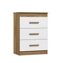 Ver imagem 3 de Cômoda Quarto Infantil Ternura 3 Gavetas Flex Peternella: Nature/Branco