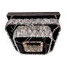 Lustre Plafon Cristal Quadrado Duplo Led 3 Cores Bivolt - 5