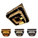 Ver imagem 6 de Lustre Plafon Cristal Quadrado Duplo Led 3 Cores Bivolt