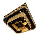 Ver imagem 2 de Lustre Plafon Cristal Quadrado Duplo Led 3 Cores Bivolt