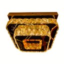Ver imagem 3 de Lustre Plafon Cristal Quadrado Duplo Led 3 Cores Bivolt