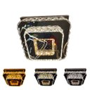 Ver imagem 1 de Lustre Plafon Cristal Quadrado Duplo Led 3 Cores Bivolt