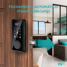 Fechadura Digital Inteligente, Elg, Shfd701, Wi-fi, Senha, App, Ip65, Assistente de Áudio, Preto - 7