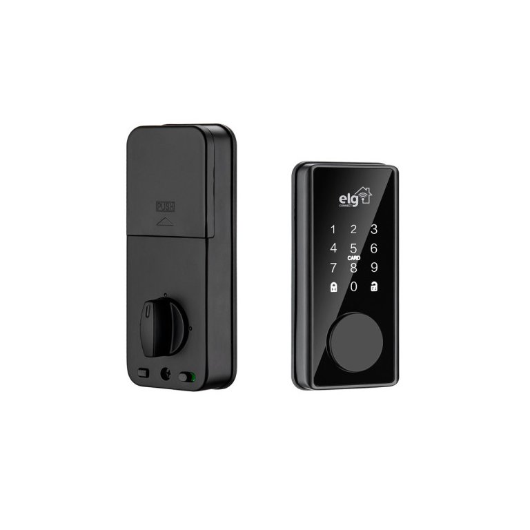 Fechadura Digital Inteligente, Elg, Shfd701, Wi-fi, Senha, App, Ip65, Assistente de Áudio, Preto