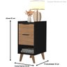 Mesa de Cabeceira Ape Pé Palito Preto/Cinamomo - Comprar Moveis em Casa - 2
