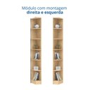 Ver imagem 4 de Módulo Cantoneira 6 Prateleiras Requinte+ 100% MDF Marrom/Angelin